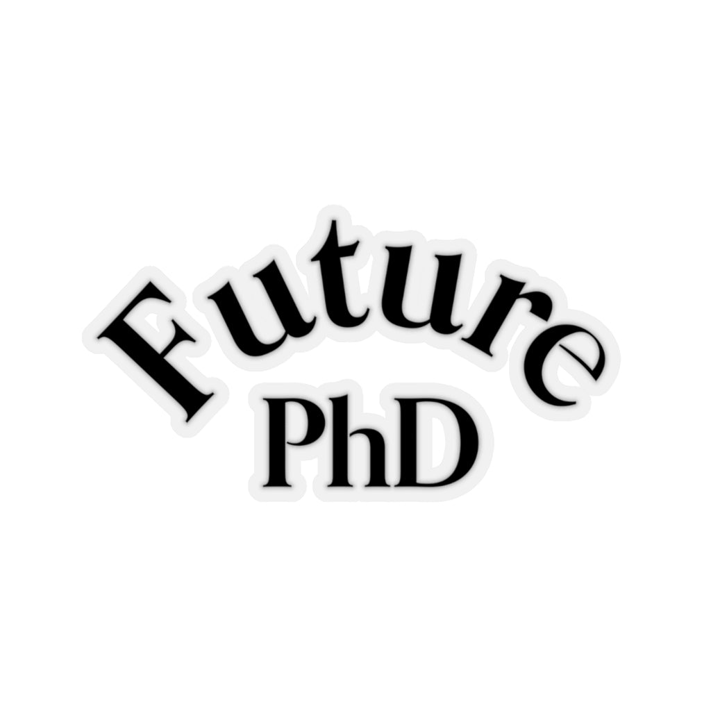 Future PhD Emblem Cut-Out Stickers