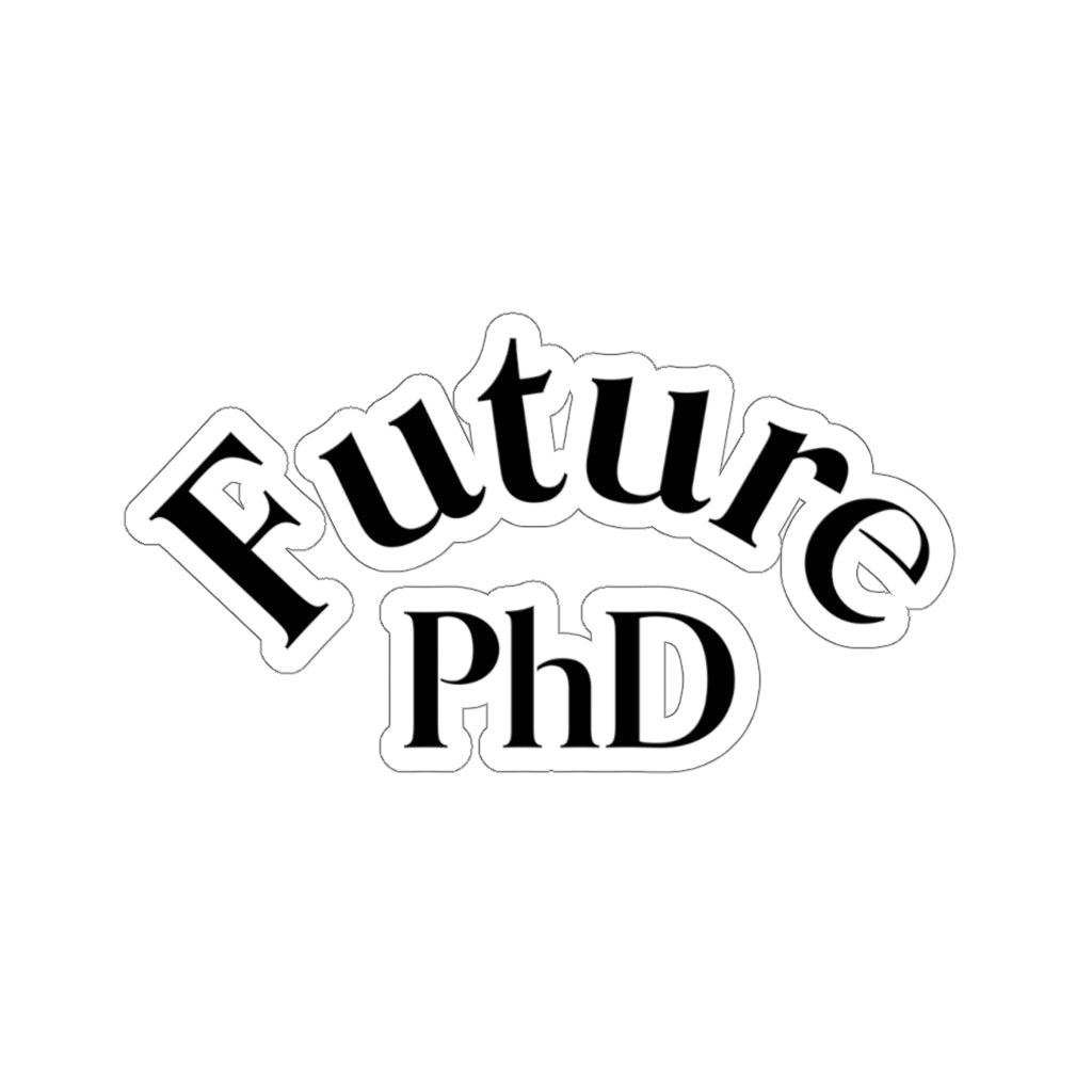 Future PhD Emblem Cut-Out Stickers